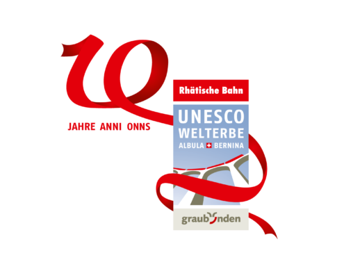 Logo 10 Jahre UNESCO Welterbe RhB Albula/Bernina