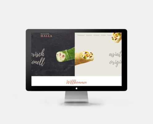 Restaurant Halla Webseite Titelbild