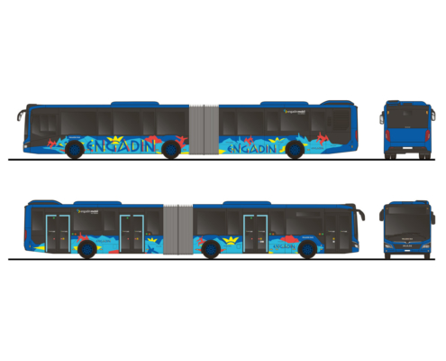 Engadin Bus Beschriftung | technische Zeichnung