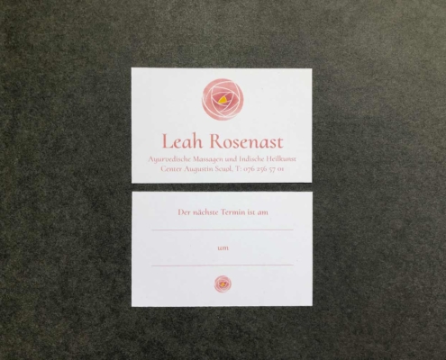 Lea Rosenast Erscheinungsbild - Terminkarten