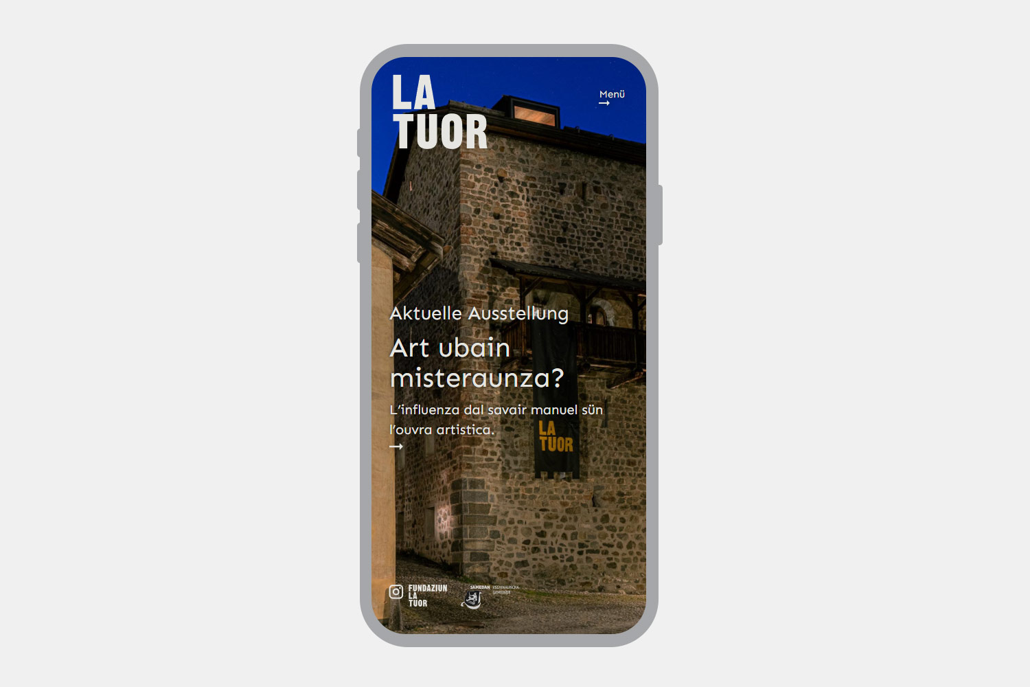 La Tuor Webseite Mobileansicht