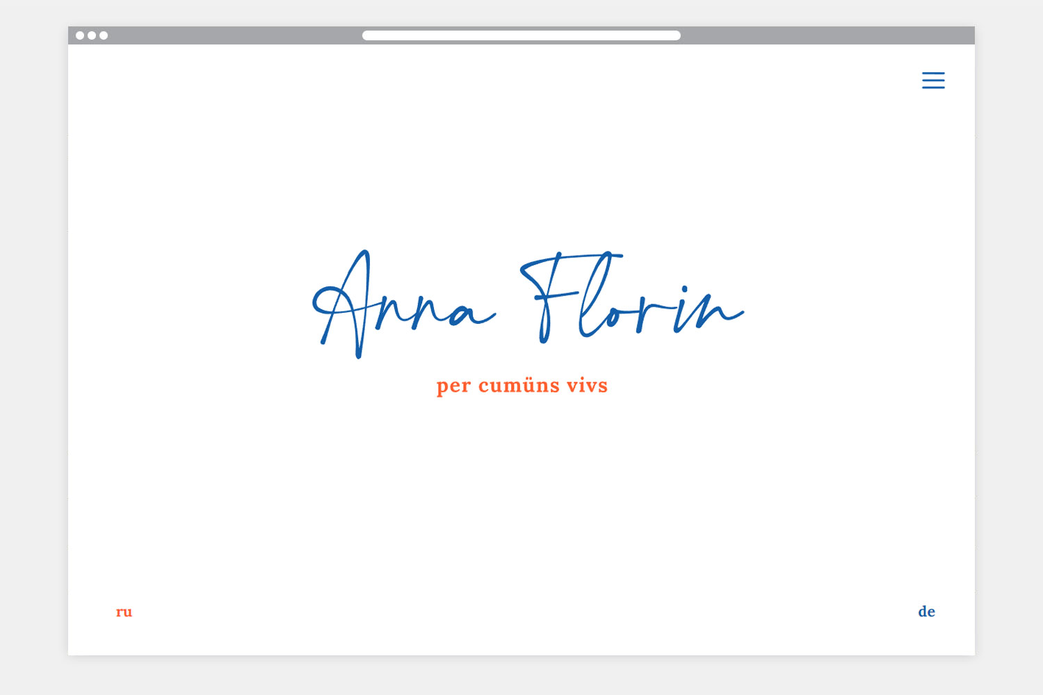 Anna Florin Webseite Startseite